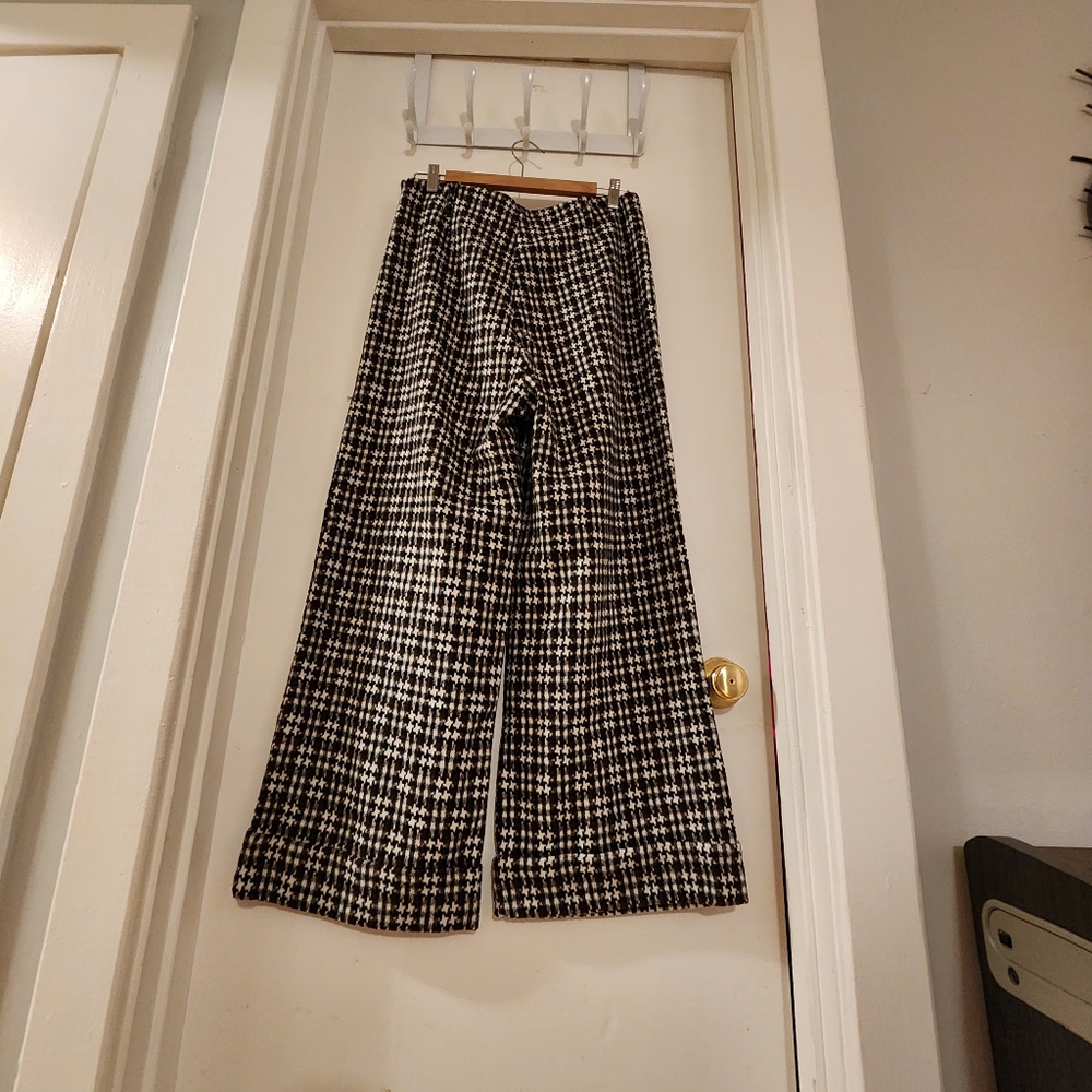 Stylish Houndstooth Check Pants
